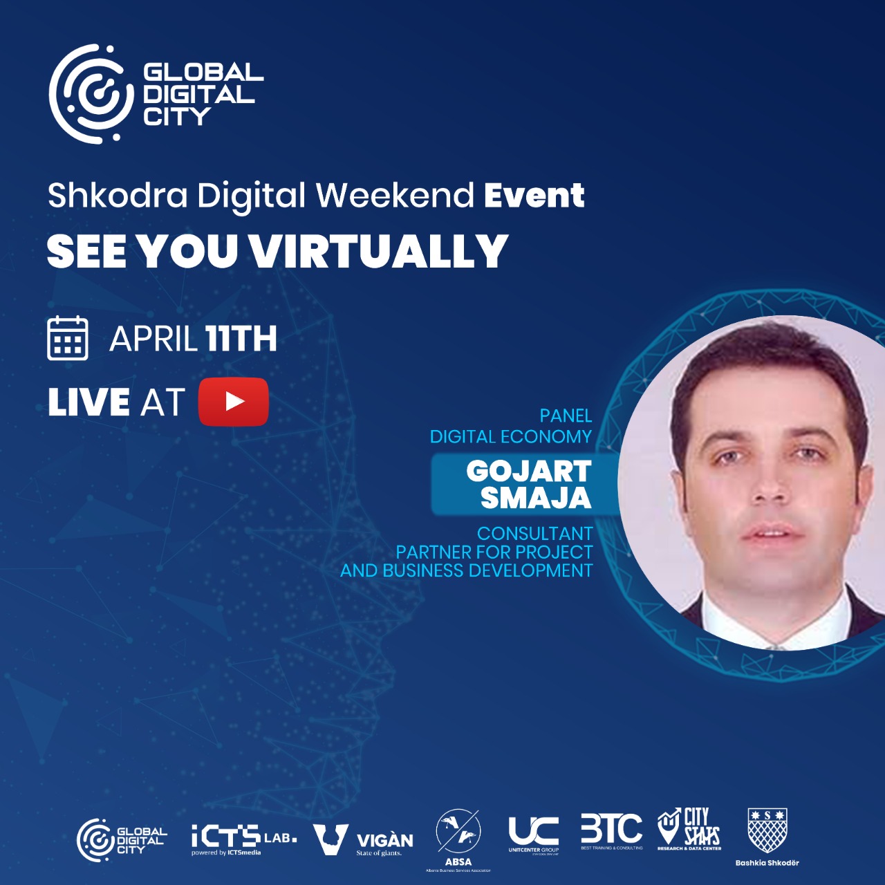 Folës në panelin e Digjital Economy në eventin Shkodra Digjital Weekend, Gojart Smaja dha kontributin e tij përmes fjalës në shtimin e vlerave të këtij eventi, Global Digital City