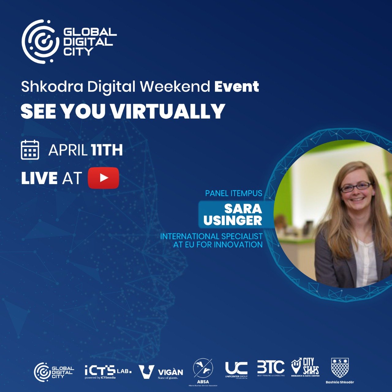 Sara Usinger EU for Innovation Digital Event Global Digital City Albania